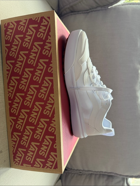 Vans Shoes - Vans White Low-Top Canvas Sneakers with Rubber Toe